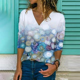 Floating Bubbled Printed Top