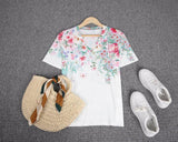 Elegant Print Short Sleeve Top